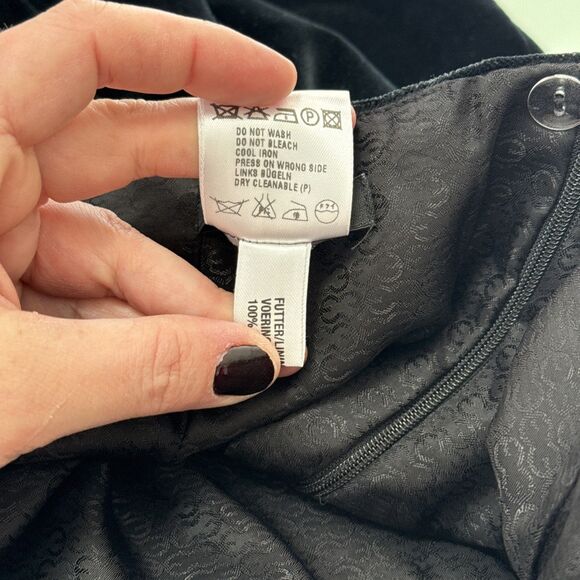 Escada Velvet Silk Blend Skirt EU36 Black Pencil Career Luxury Designer Classic - Picture 12 of 12